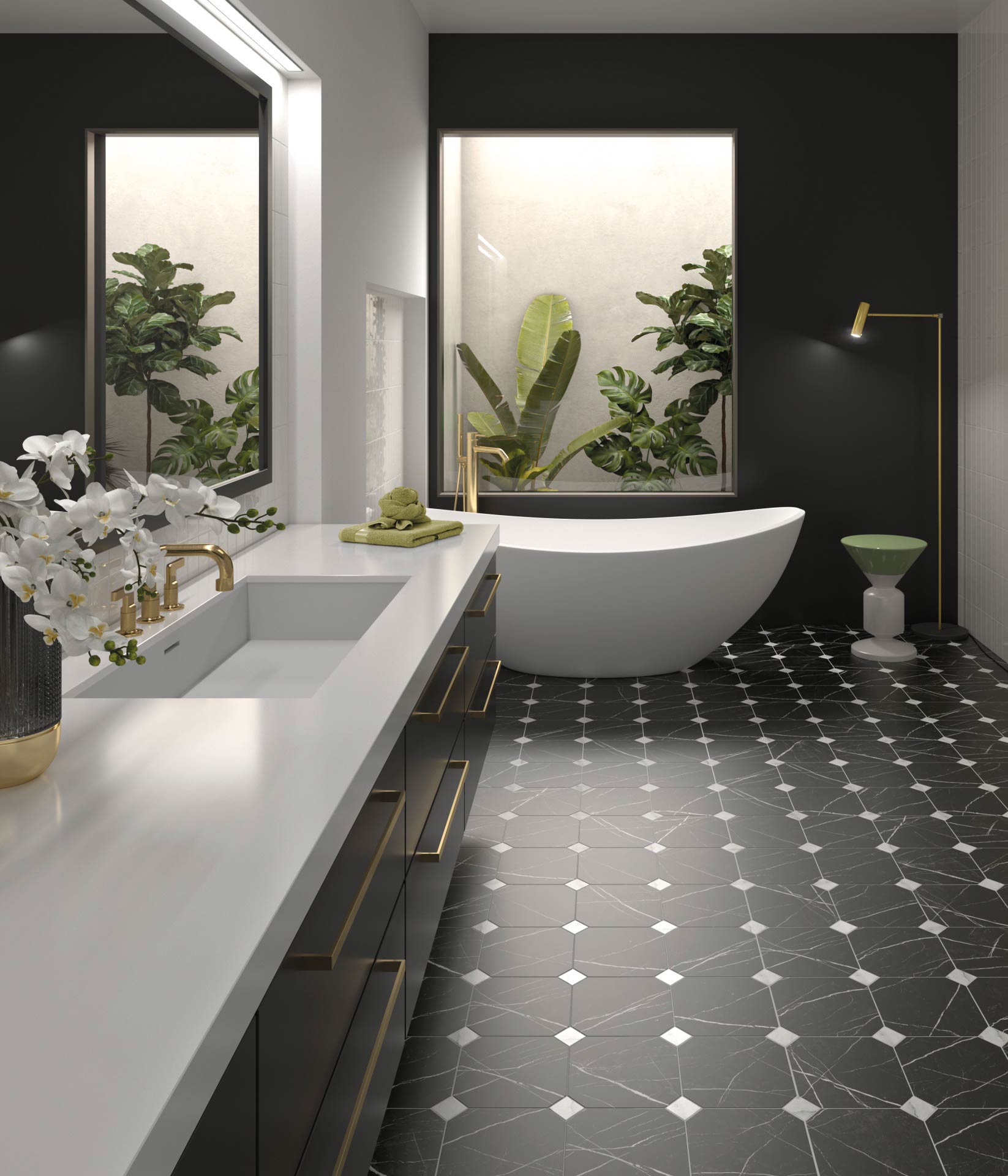 Octagon Marmol Negro