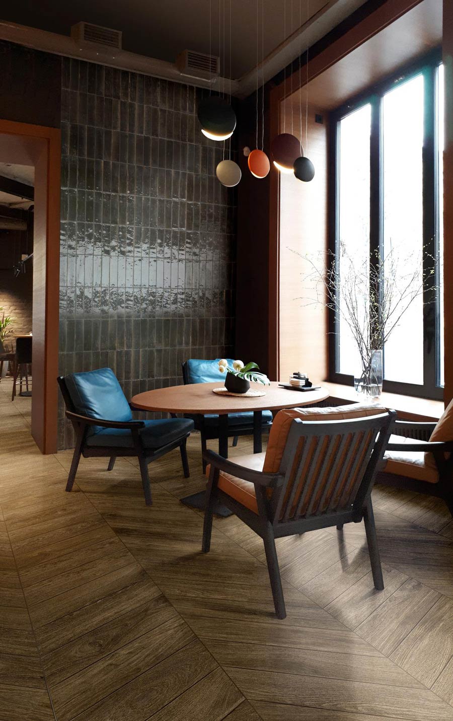 Ossimori Marrone Chevron