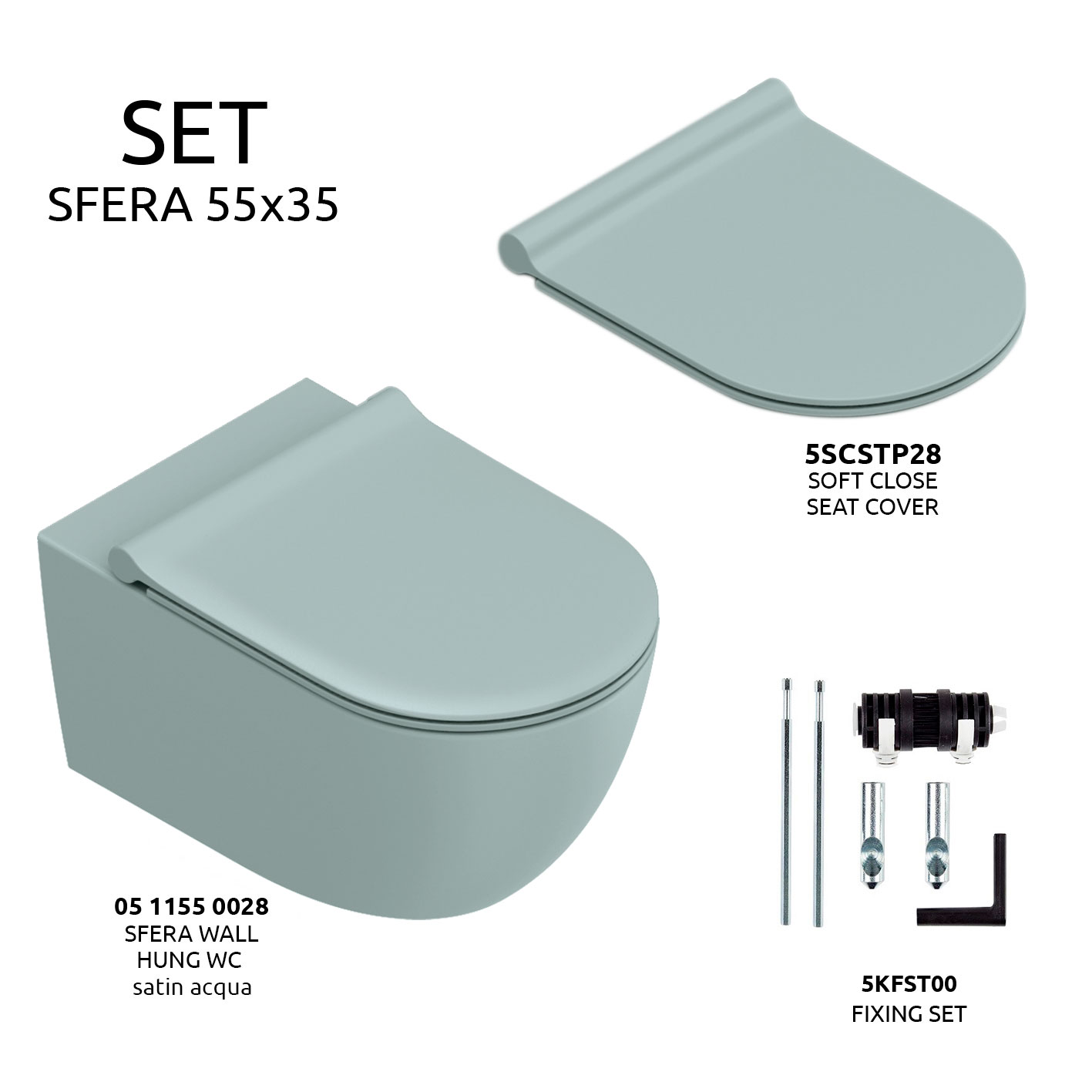 Sfera 55 satin acqua [0511550028]