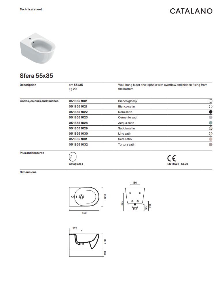 Sfera 55 satin cement [0518551023]