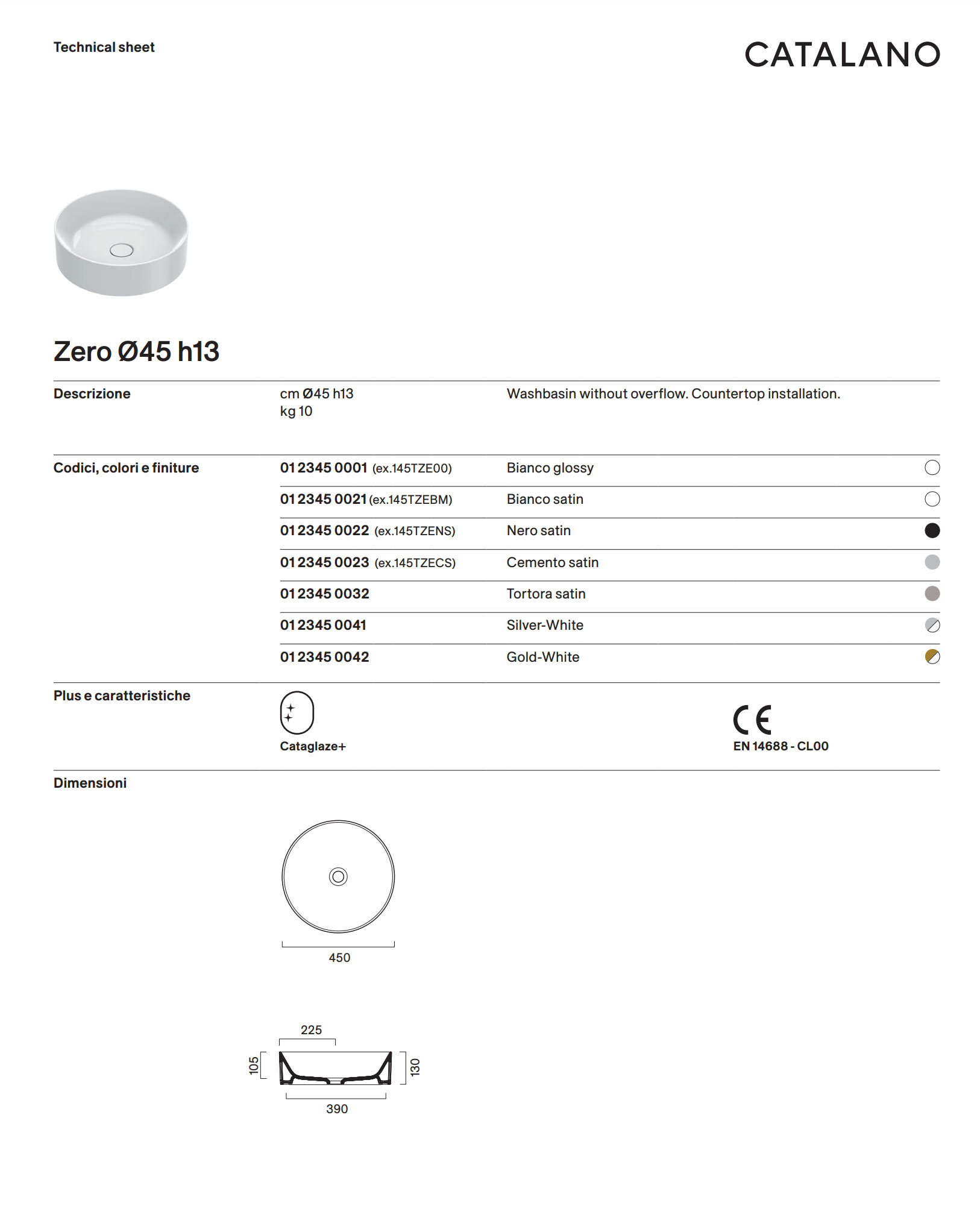 Zero 45 satin cement [0123450023]