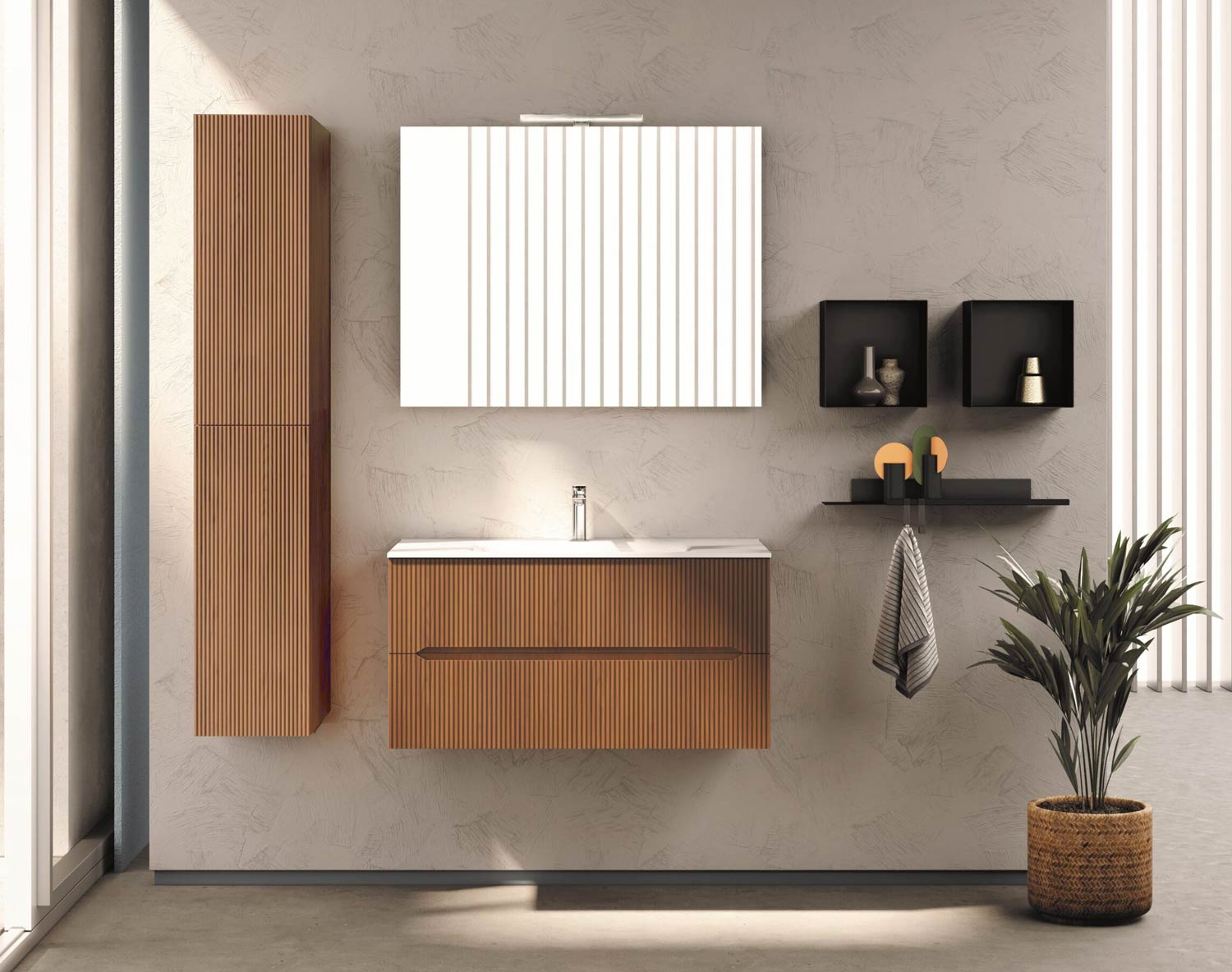 Set Easy cannettato Noce Gold (L90)