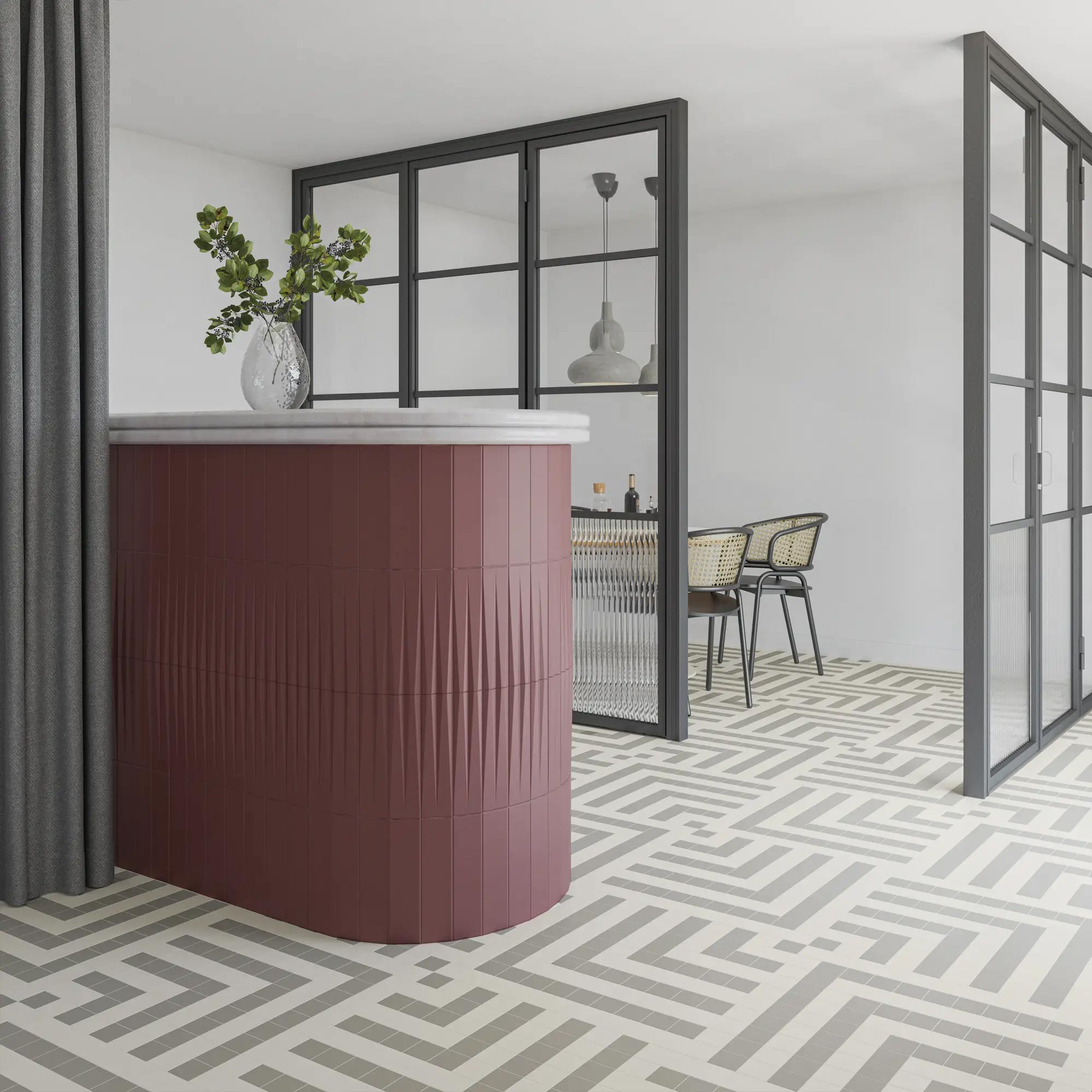 Stripes Liso XL Garnet