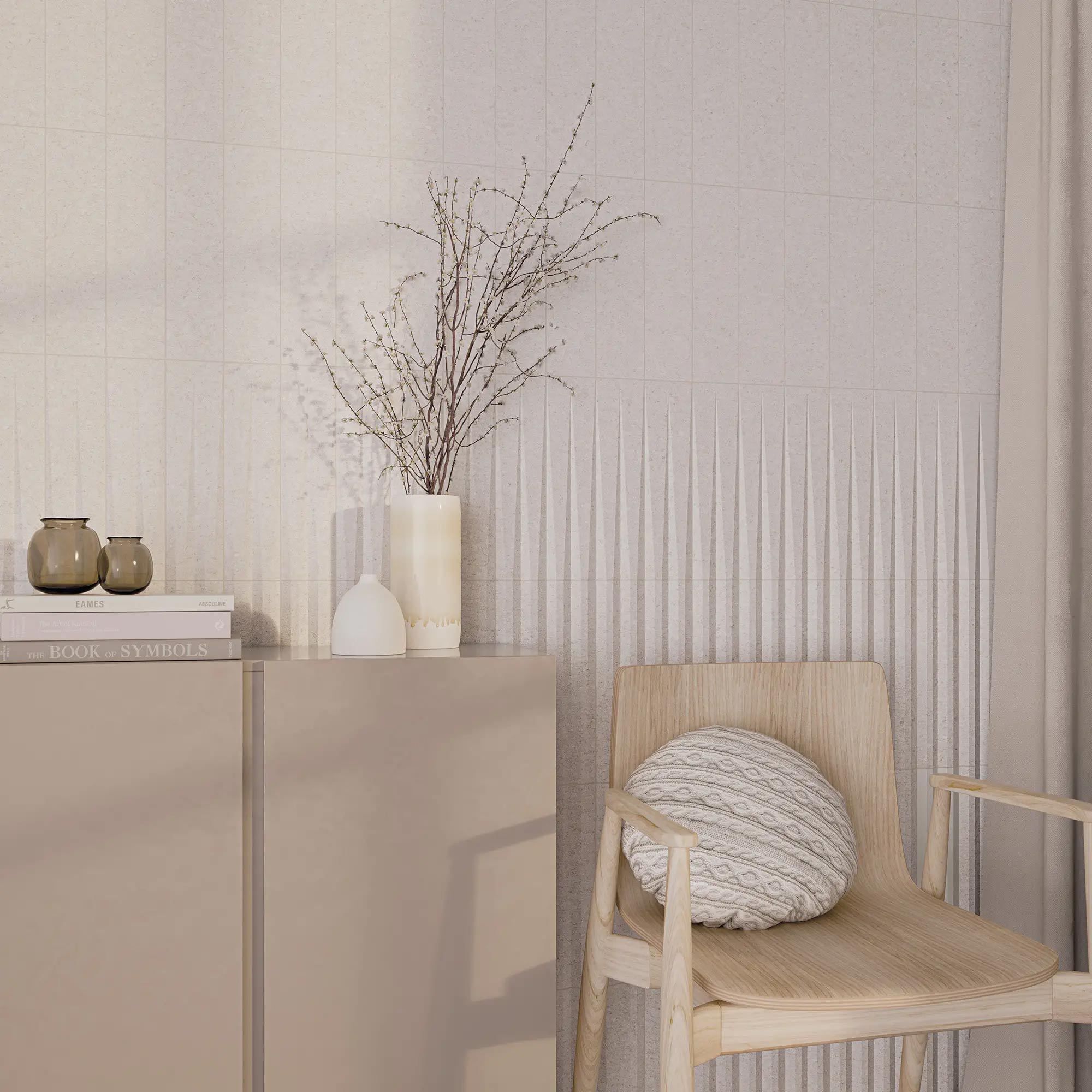 Stripes Transition White stone